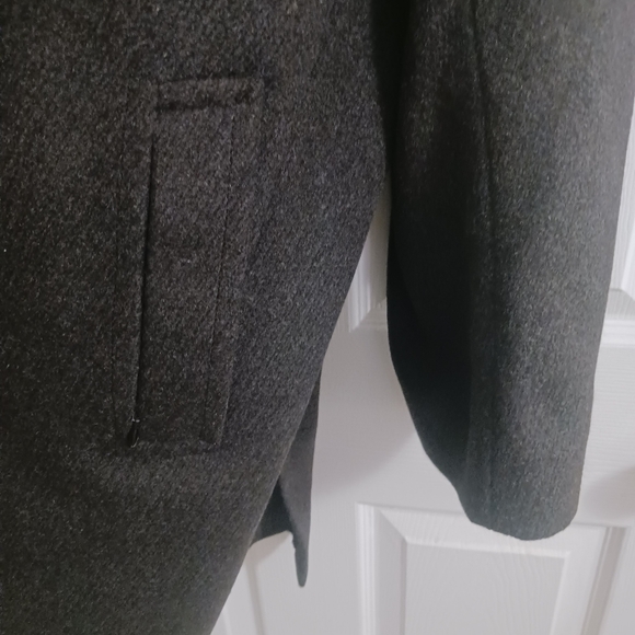 Sanyo Luxury Angora Wool Blend Winter Coat Mens Xl Peacoat - Picture 9 of 15